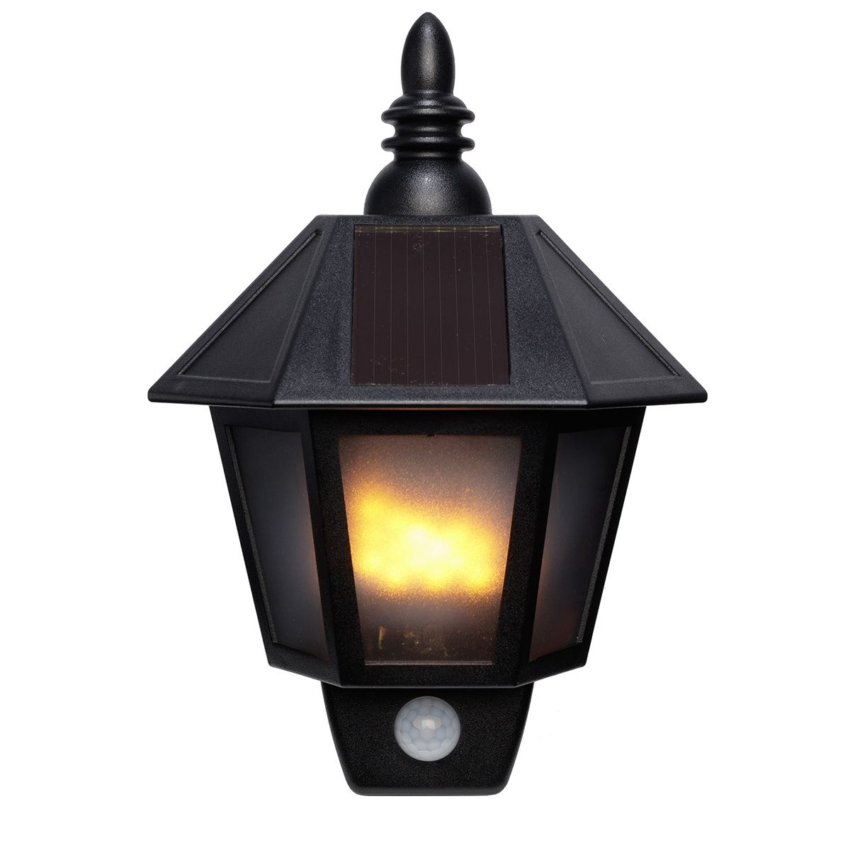 Flicker effect solar motion sensor wall light 
