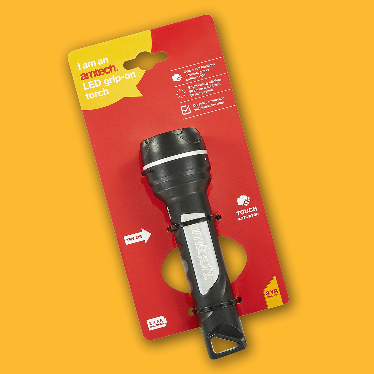 LED Touch-activated torch