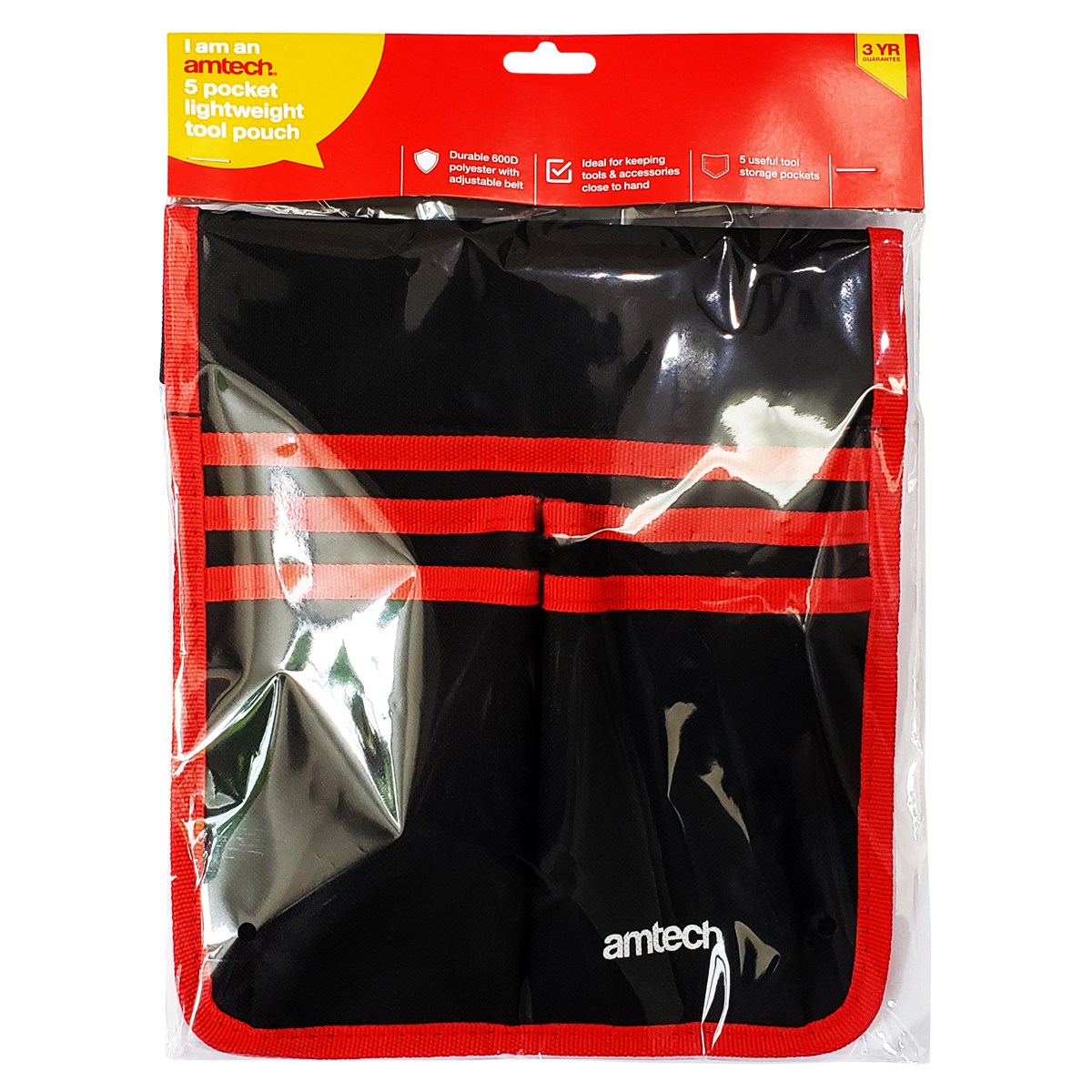 5 Pocket lightweight tool pouch (with adjustable belt)
