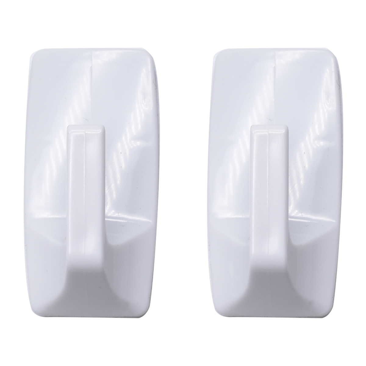 2 Piece rectangular, removable self-adhesive hook set (3cm x 6.5cm)