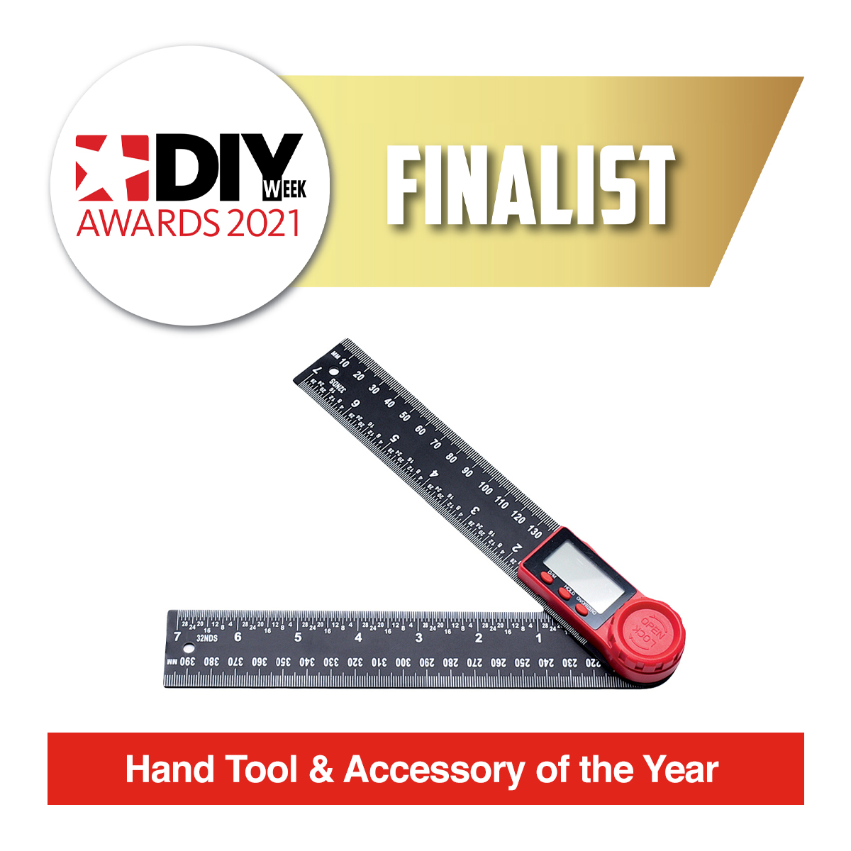 مكتشف زاوية رقمي مع مسطرة 8"