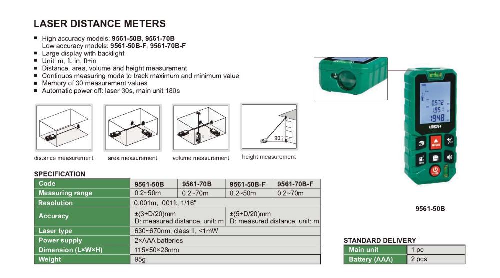 متر قياس ليزر حتى 40 متر