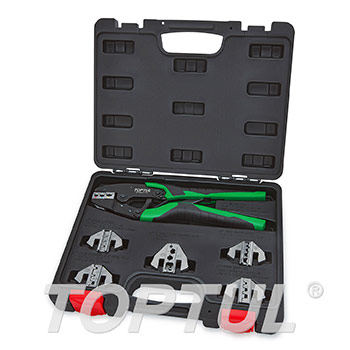 Quick Interchangeable Ratchet Crimping Tool Kit 7PCS TopTul