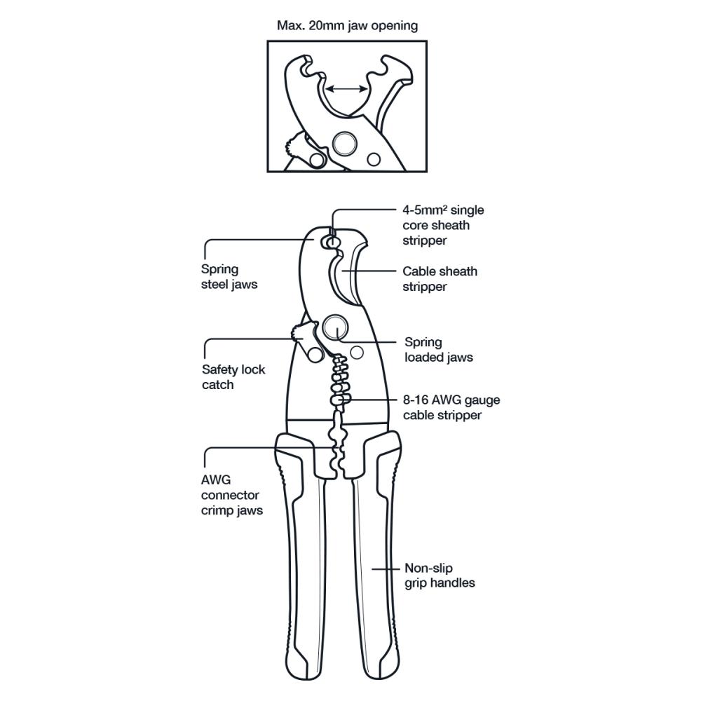 Wire stripper with crimper