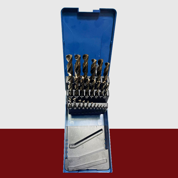 HARLINGEN DIN338 METRIC 25PCS HSS(M2) DRILL SET, BRIGHT FINISHED ,FULLY GROUND, 1-13MM X 0.5