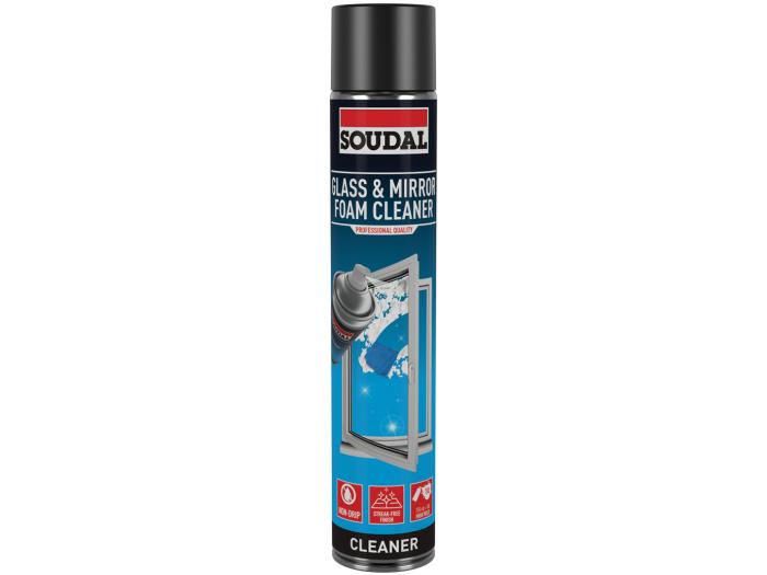 Soudal Glass & Mirror Aerosol Spray Cleaner - WHITE (750ml)