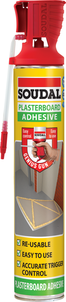 Soudal Genius Gun Plasterboard Adhesive - CHAMPAGNE (750ml)