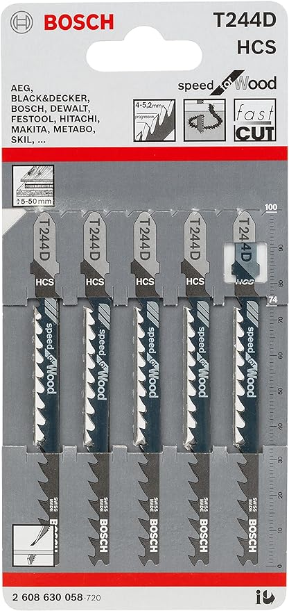 JSB T 244 D for wood Curve & Coarse cut 5 Pcs