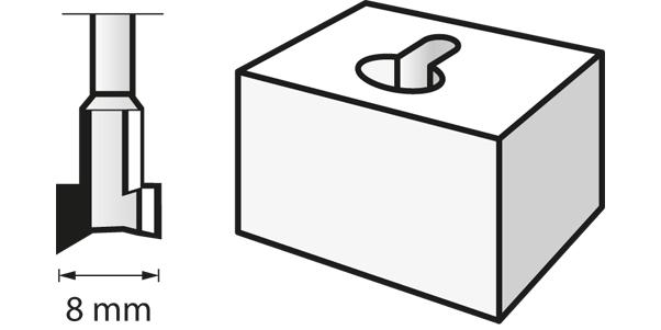 Dremel Router Bit (HSS) 8.0mm