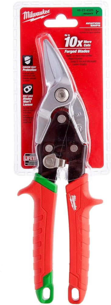 Milwaukee Elec Tool Snips Right Serrated 10