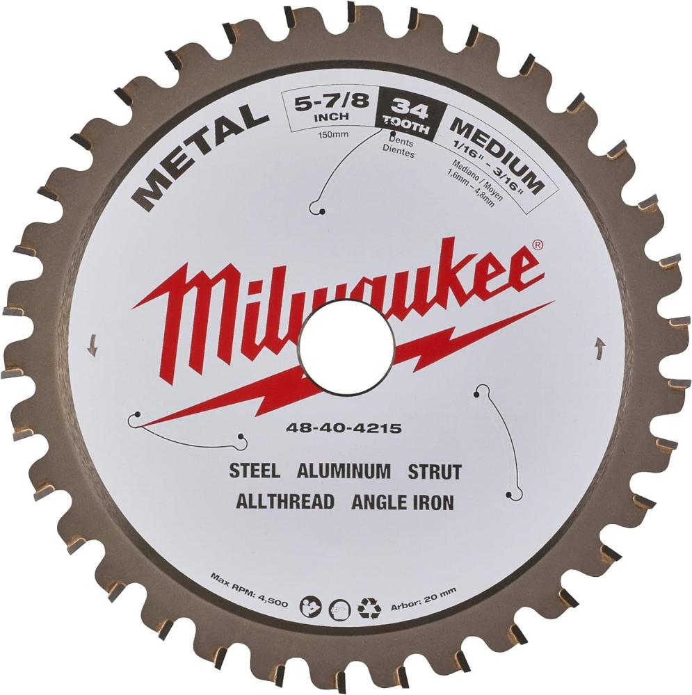 Milwaukee Carbide Teeth Metal Cutting Circular Saw Blade 34"