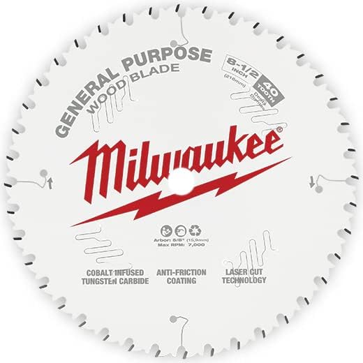MILWAUKEE 190MM X 30MM X 36T CIRCULAR SAW BLADE WITH ANTI-FRICTION COATING