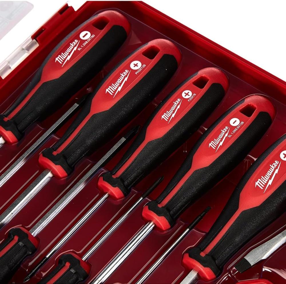 Milwaukee Set Of 12 Tri-Lobe Screwdrivers Red