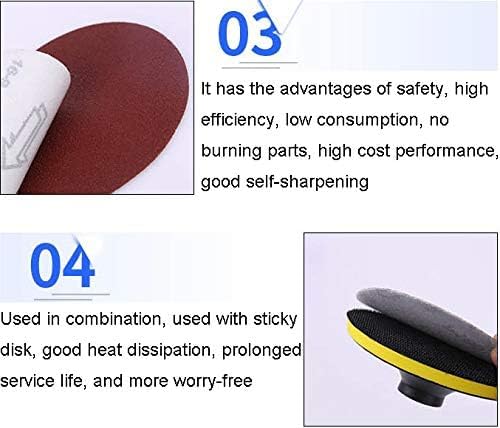 5" Paper Sanding Discs - 100 Grit - 10 Pcs No Hole Discs With Aluminum Oxide Adhesive Tape, Random Round Sanding Discs For Woodworking, Automotive, Ir
