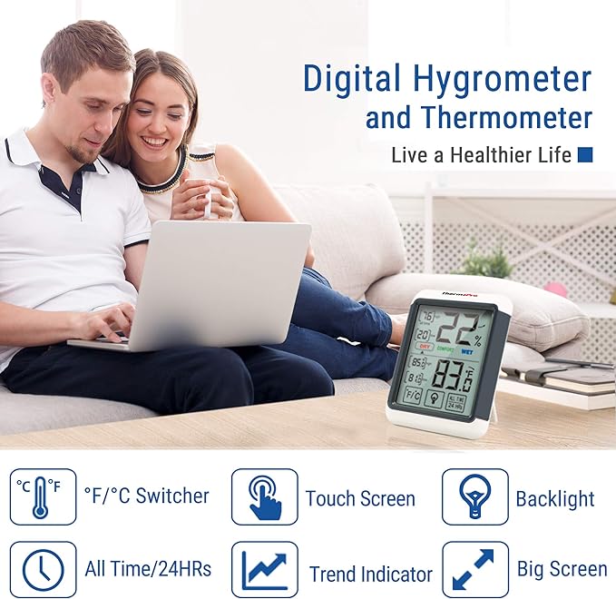 جهاز مراقبة درجة الحرارة والرطوبة الرقمي من ThermoPro