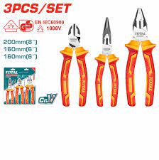 TOTAL 3PCS INSULATED PLIERS SET 1000V (THT2K0302)