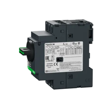 Motor Circuit Breaker, TeSys GV2, 3P, 10 A, Magnetic, Rotary Handle, Screw Clamp Terminals