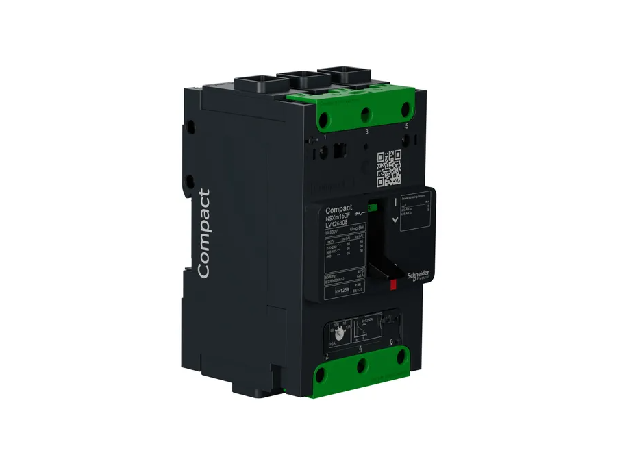 circuit breaker ComPact NSXm F (36 kA at 415 VAC), 3P 3d, 125 A rating TMD trip unit, EverLink connectors
