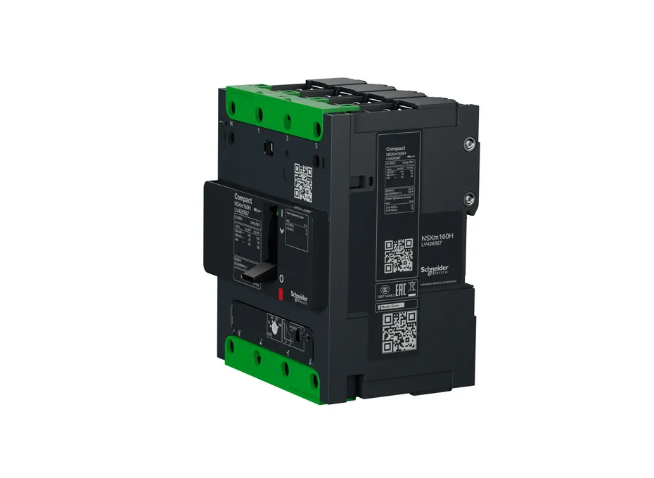 Circuit Breaker ComPact NSXm H (70 KA At 415 VAC), 4P 3d, 100 A Rating TMD Trip Unit, Compression Lugs And Busbar Connectors