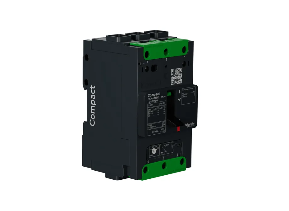 circuit breaker ComPact NSXm E (16 kA at 415 VAC), 3P 3d, 160 A rating TMD trip unit, EverLink connectors