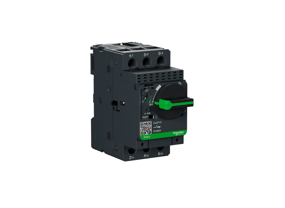 Motor Circuit Breaker, TeSys GV2, 3P, 4-6.3 A, Thermal Magnetic, Screw Clamp Terminals