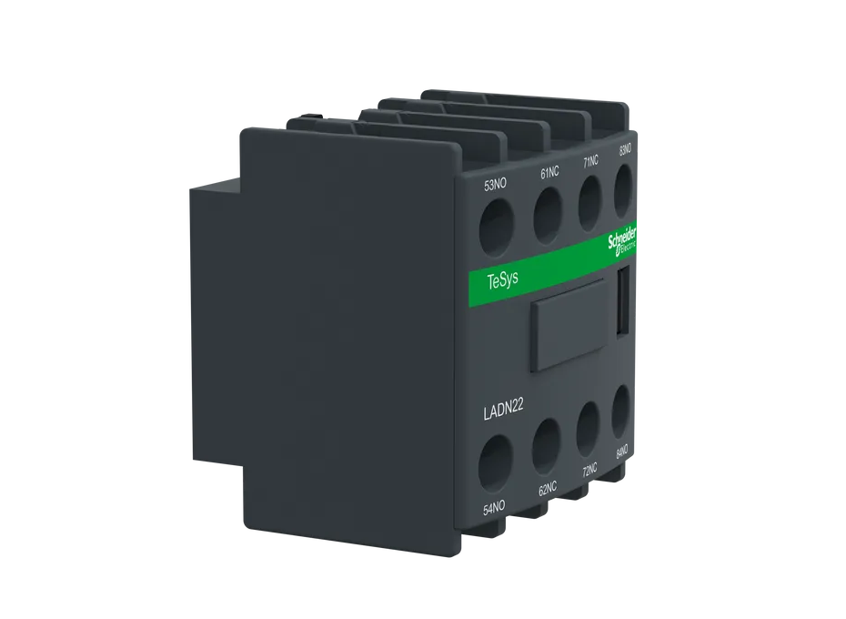 Auxiliary Contact Block, TeSys D, 2NO + 2NC, Front Mounting, Screw Terminals