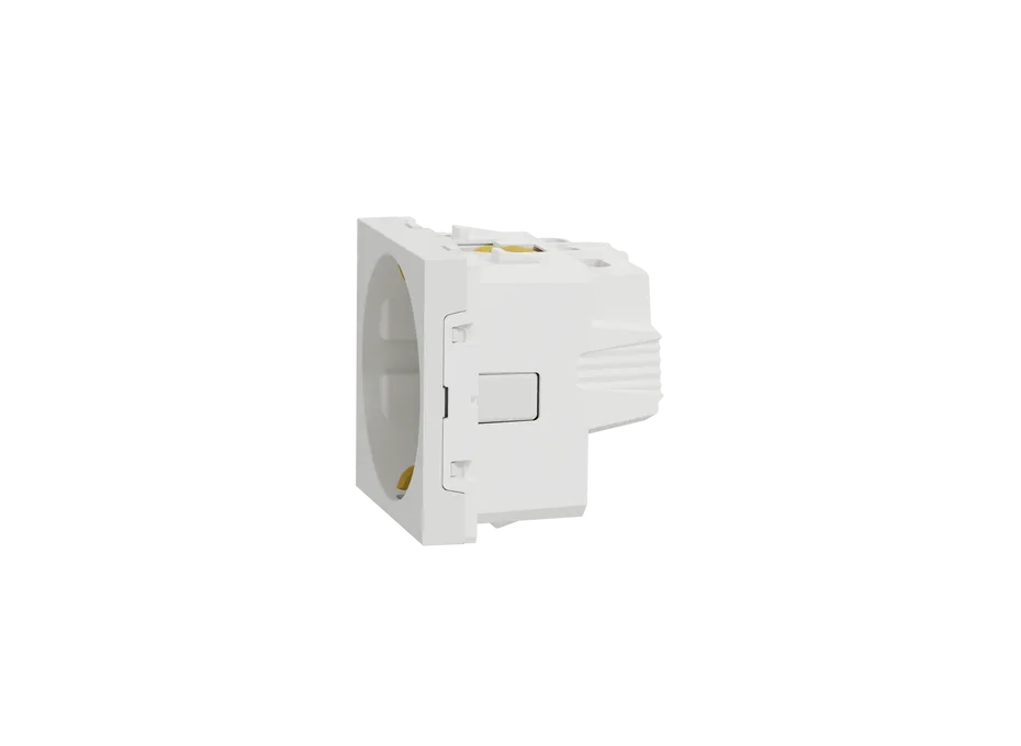 SE Unica - 1 S.O. - 2P+E, Shutters, DE - 2 M - White