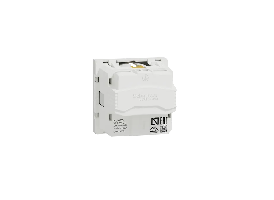 SE Unica - 1 S.O. - 2P+E, Shutters, DE - 2 M - White