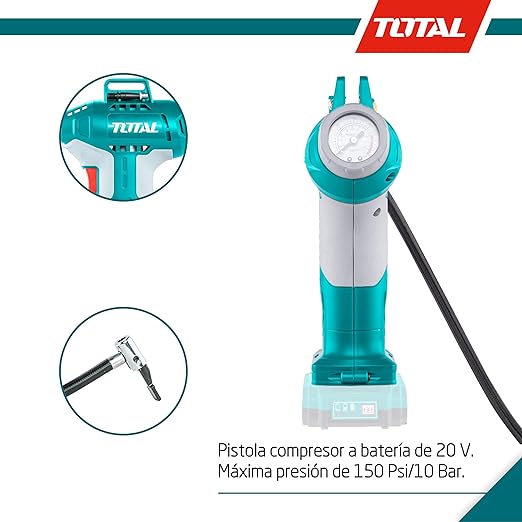 Lithium-Ion auto air compressor 20V  Total
