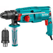 شاكوش تخريم وتكسر عدل 800 وات - 2.5 جول + 3 بنط 2 +  اجنه + ظرف 13مم توتال