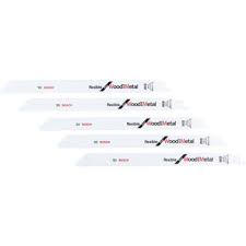 Bosch Saber Saw Blade Flexible For Wood/Metal, 29.3cm X 5.3xm X 1cm, Blue, Pack Of 5