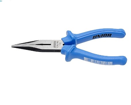 Long nose pliers with side cutter and pipe grip, straight  200mm