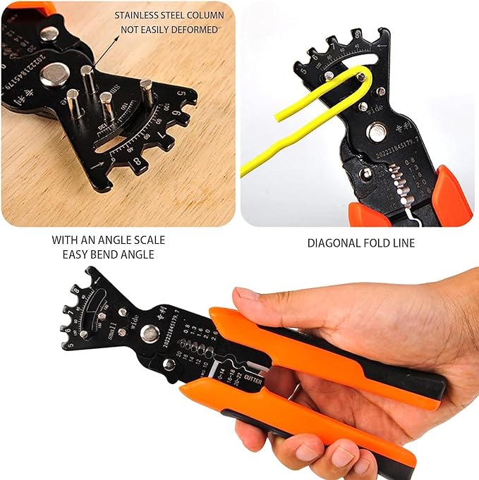 Wire Stripper Multifunctional Cable Stripper Wire Cutter Wire Crimper Automatic Wire Stripping Pliers Tool For Wire Stripping Cutting Crimping Winding