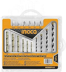 Drill Set (blacksmith - Concrete - Fedia Bits) 16 Pieces, Model AKSDB9165
