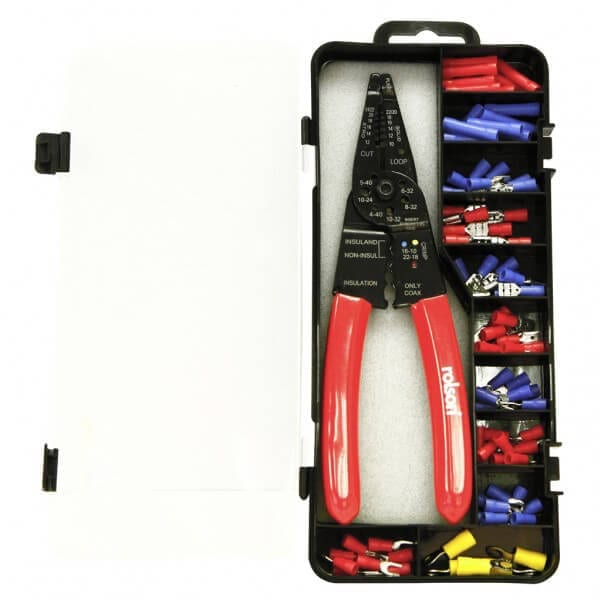 Crimper Plier Kit with 84pcs connectors rolson