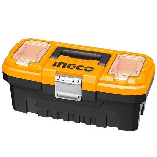 Ingco PBX1402 صندوق أدوات بلاستيكي مقاس 14 بوصة قفل معدن