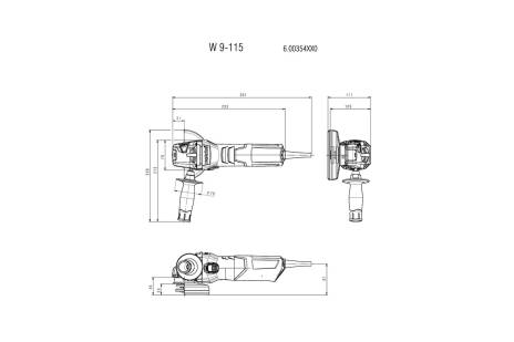 Angle Grinder 900w 4.5" Metabo