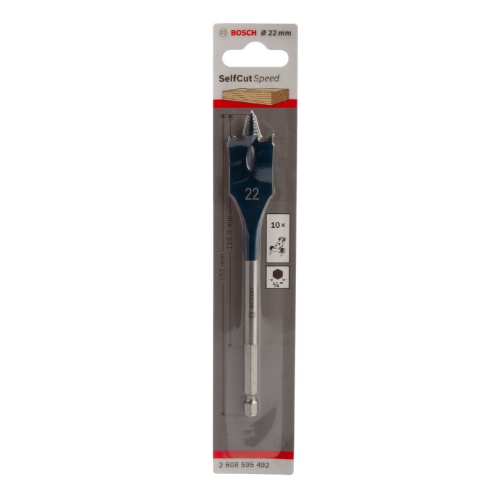 Bosch SELFcut Speed Flat drill bit 22x152mm