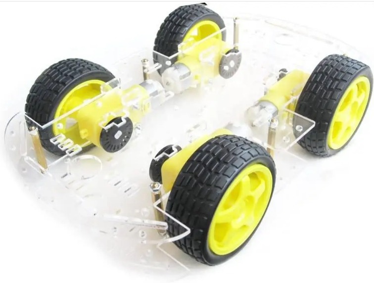 Robot Chassis (4 Gear Motors + 4 Wheels)