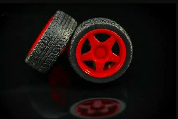 Wheel Red For Robot 65mm High Quality Rubber