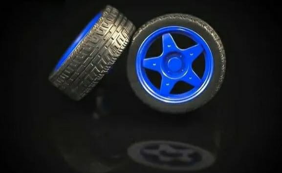 Wheel Blue For Robot 65mm High Quality Rubber