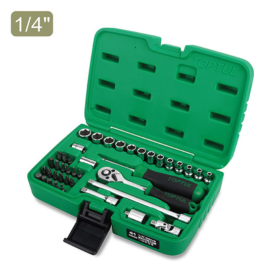 41PCS Professional Grade 1/4" DR. Flank Socket Set