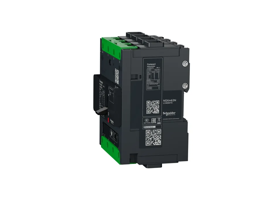 Circuit Breaker ComPact NSXm N (50 KA At 415 VAC), 4P 3d, 63 A Rating TMD Trip Unit, EverLink Connectors