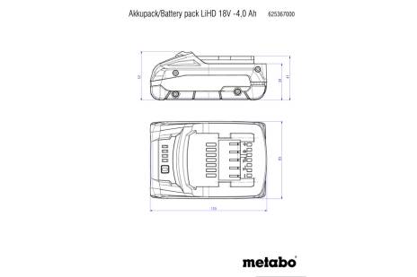Battery 18v Metabo