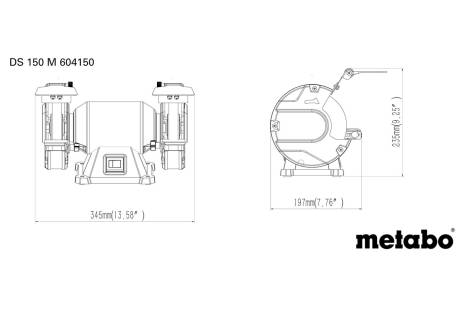 Double Wheeled Bench Grinder 350w Metabo
