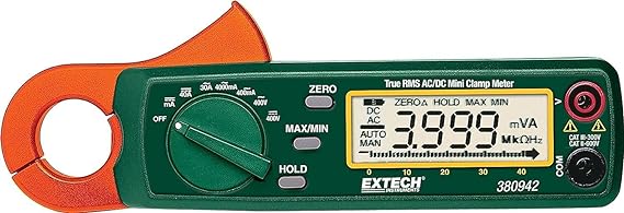 Extech True RMS 30 Amp AC/DC Mini Clamp Meter