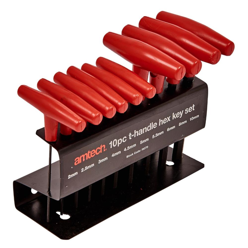 Amtech 10 Piece T-handle Hex Key Set