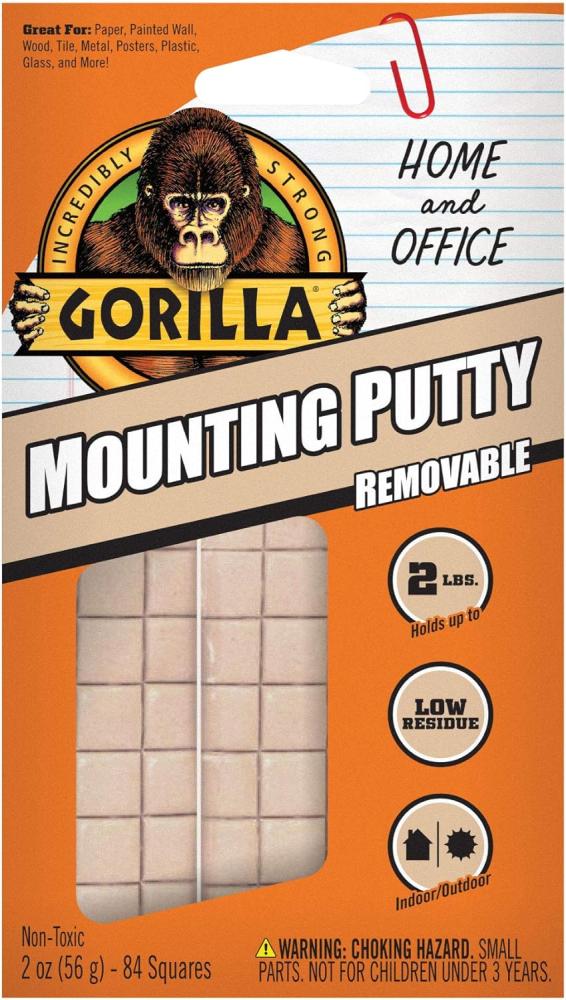 Gorilla Mounting Putty, 84 Squares