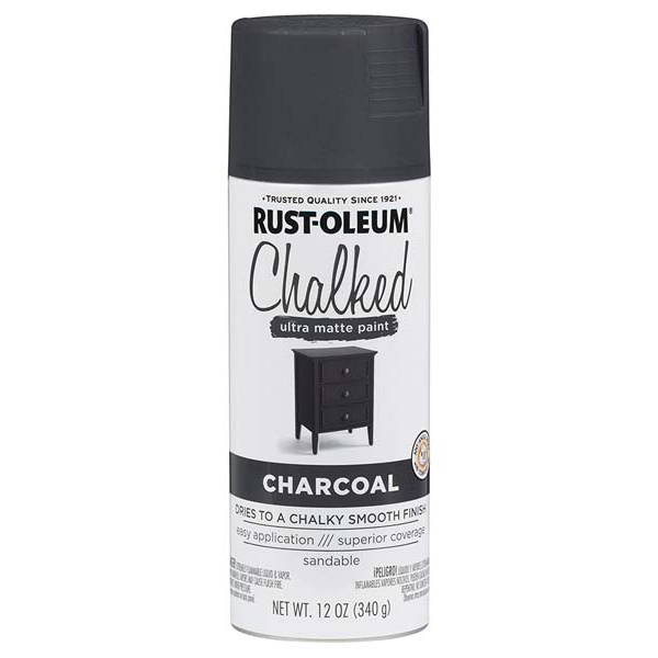 Rust-Oleum Ultra Matte 335ML Charcoal Spray CHALKED