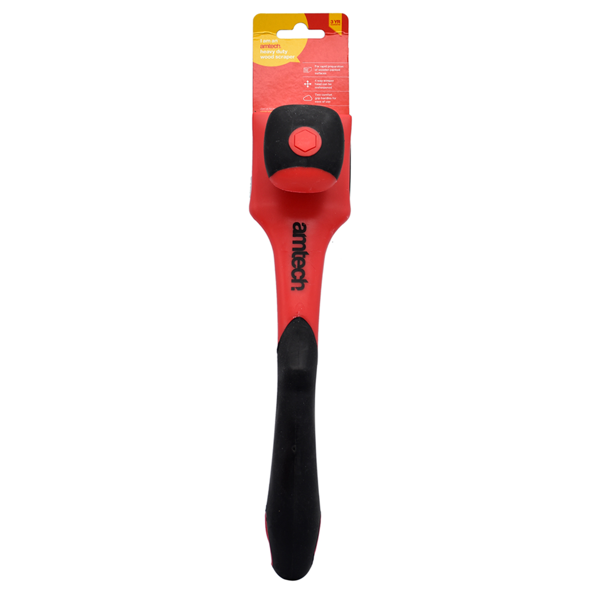 4-Edge Heavy Duty Wood Scraper- Soft Grip 2.5"